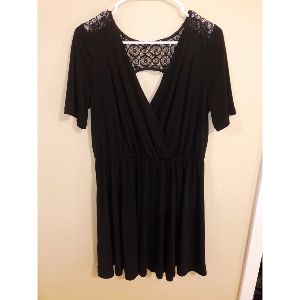 BCBG Black V-neck Wrap Dress